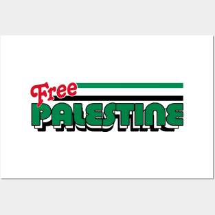 Free Palestine / Retro Style Design Posters and Art